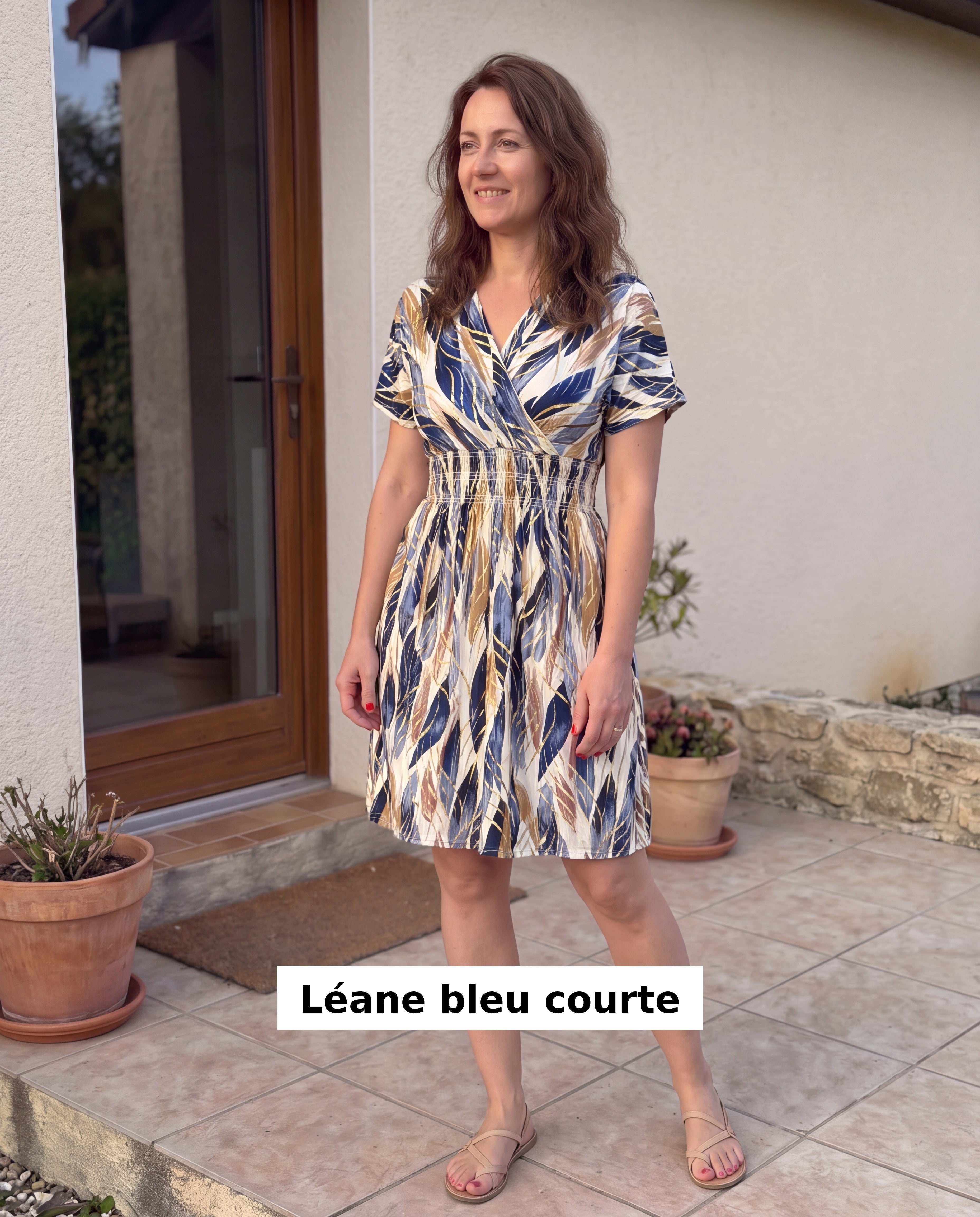Léane bleu courte, robe magique bohème Lifestyle Privé