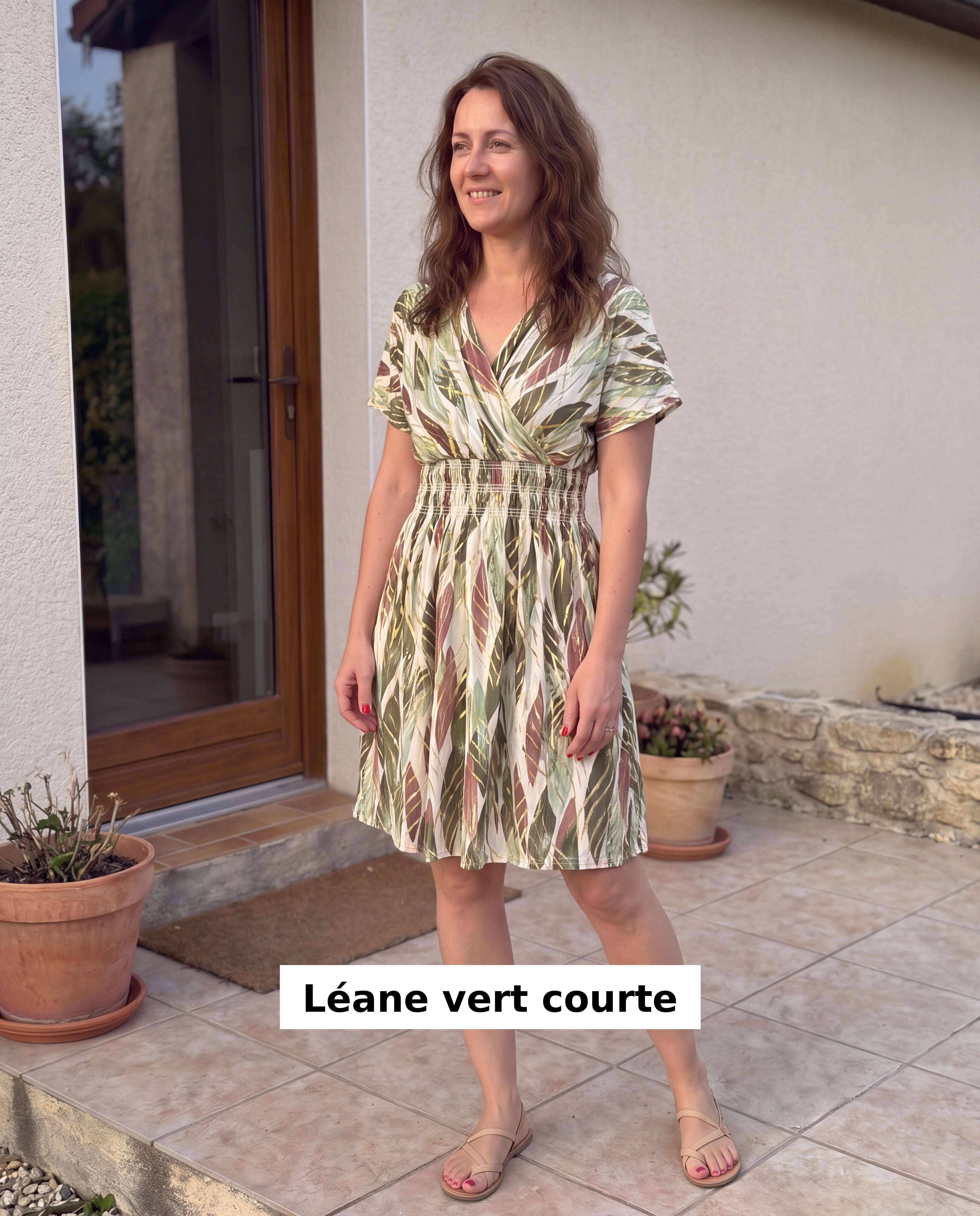 Léane vert courte, robe magique bohème Lifestyle Privé