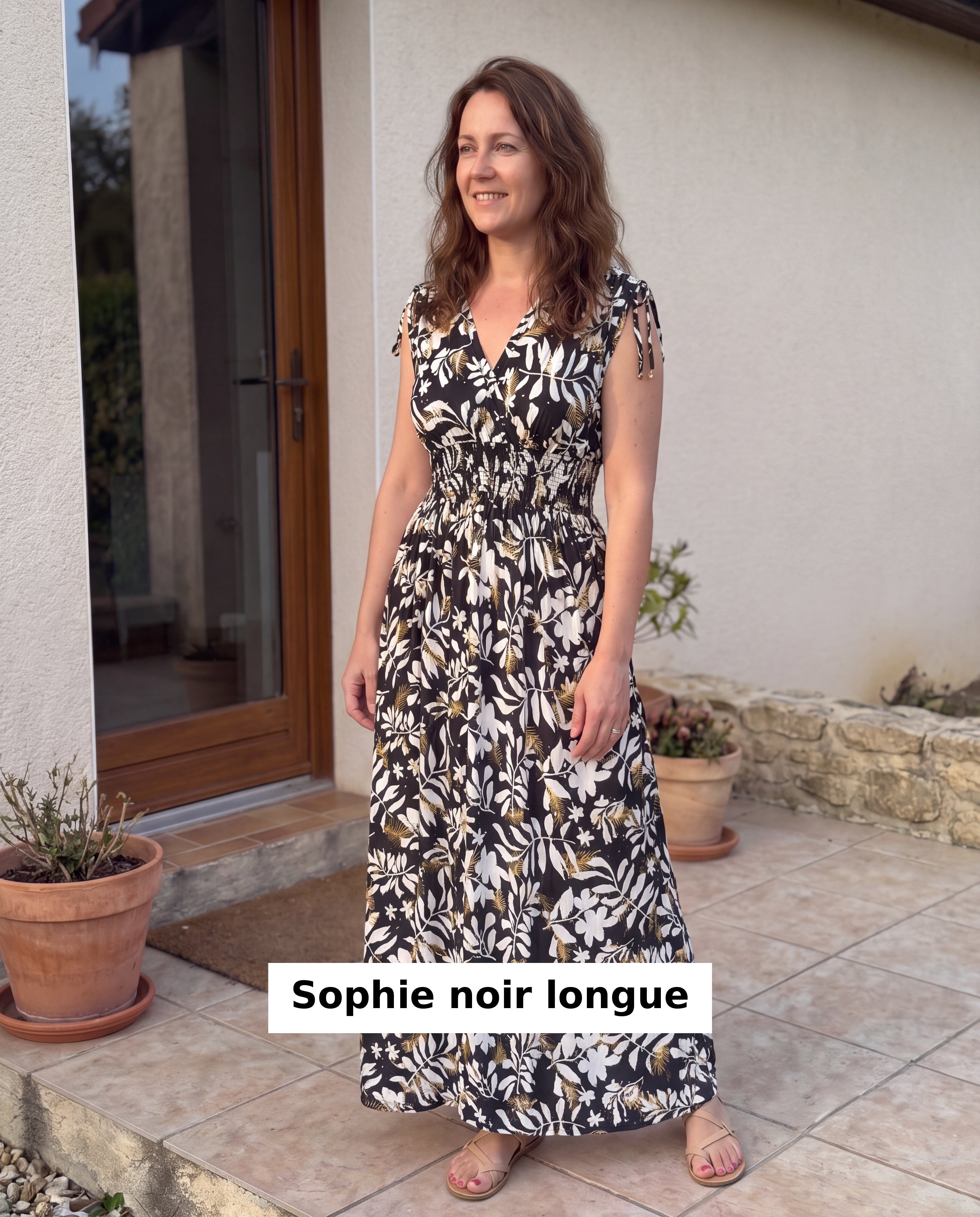 Sophie noir longue, robe magique bohème Lifestyle Privé